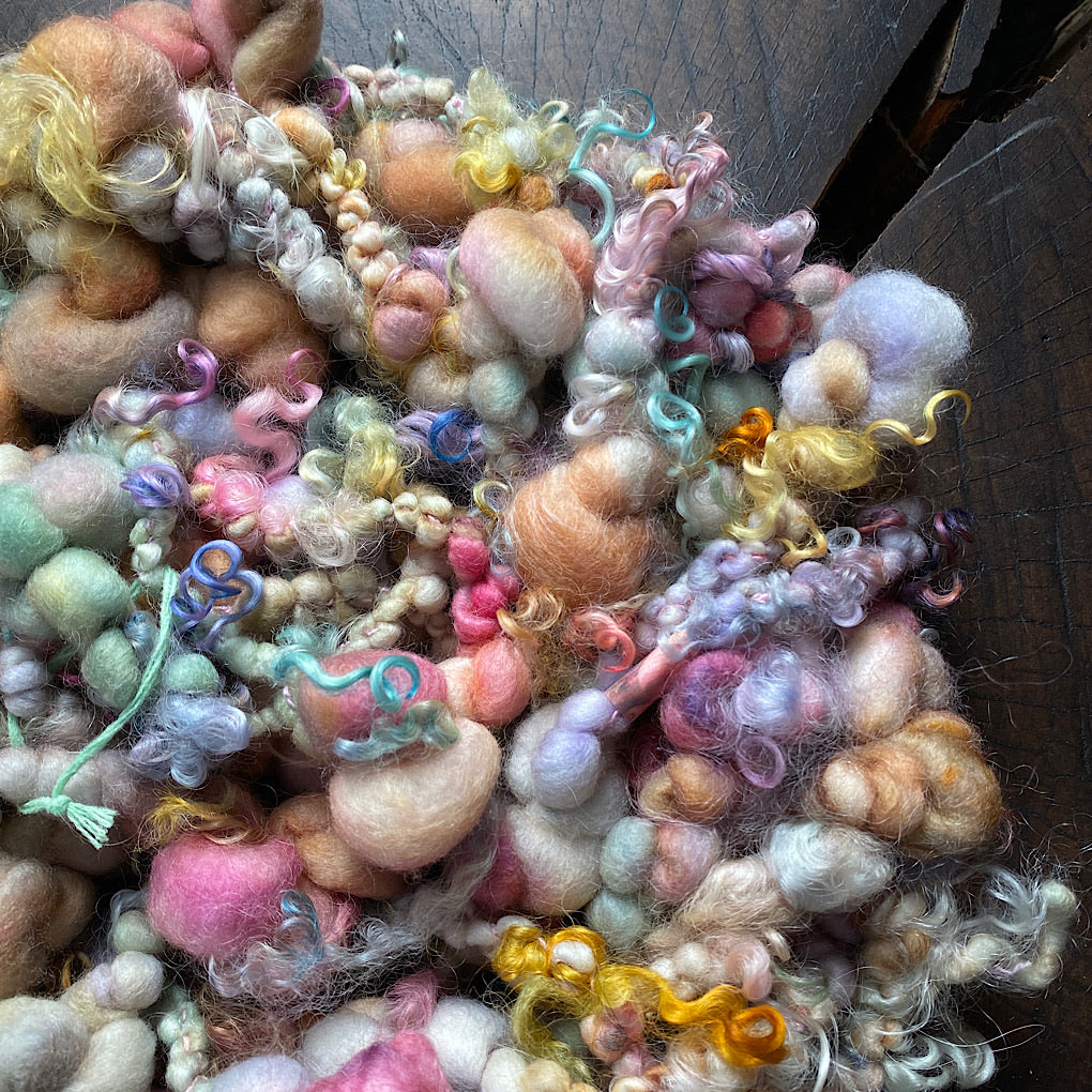 Vintage pastel Jumbo boucle Art yarn