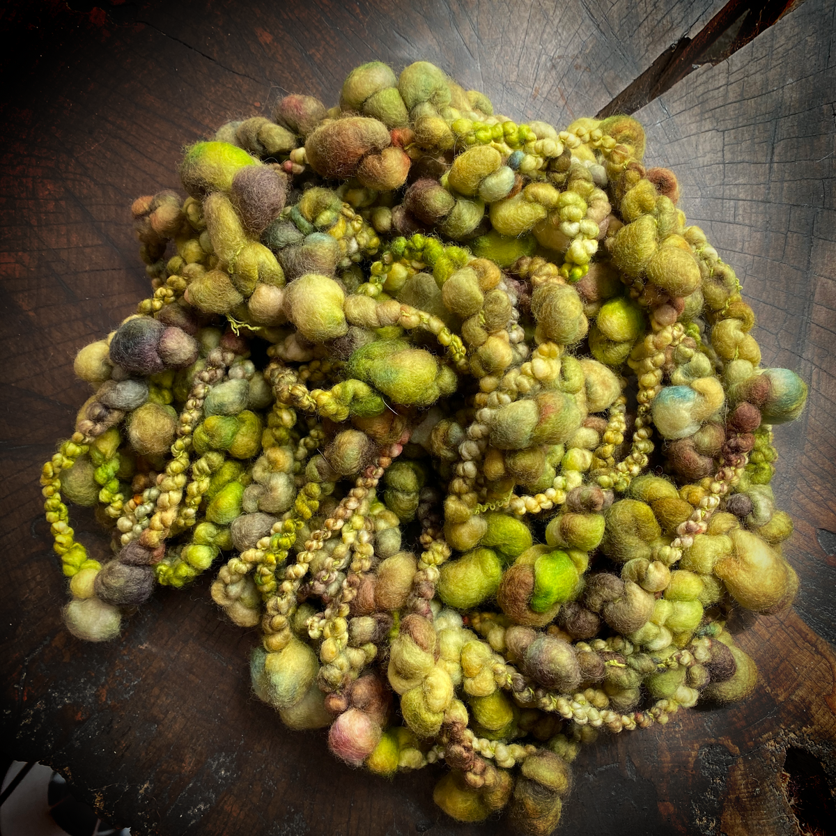 Antique Gold 2 jumbo boucle art yarn