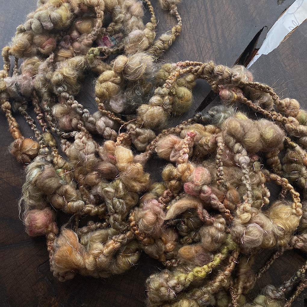 Gold jumbo boucle art yarn