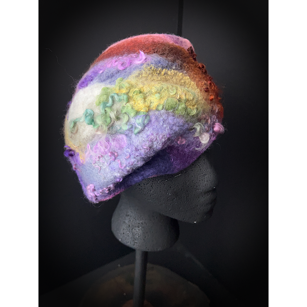 Felted beret size 22” small