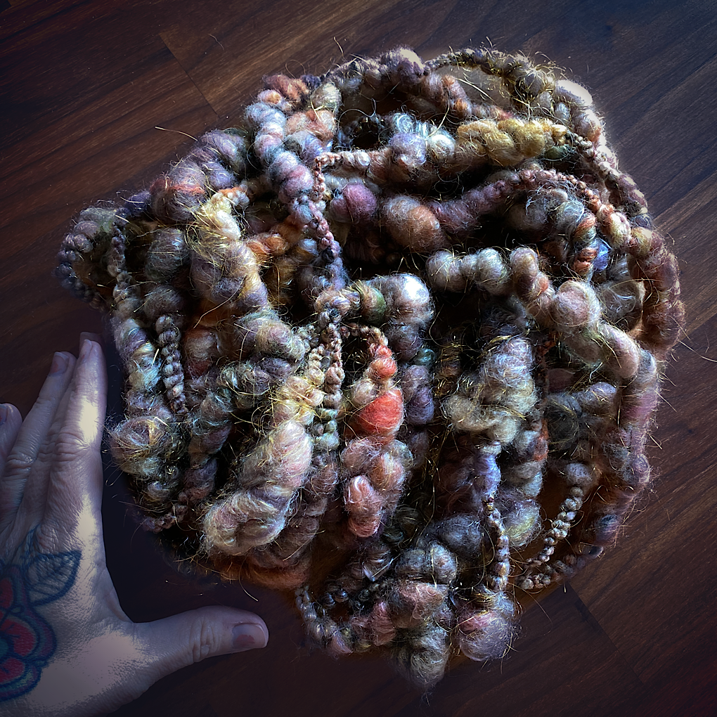 Gold ashes- Bubbly art yarn