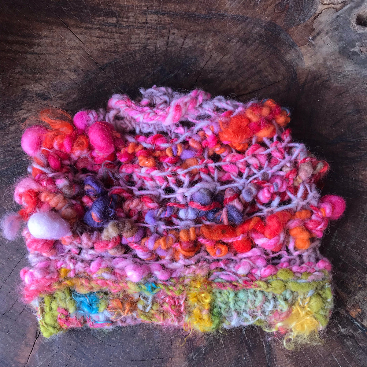 Orange chunky knitted hat | Bonnet orange tricoté en laine filée main|18”-23” - Mynoush