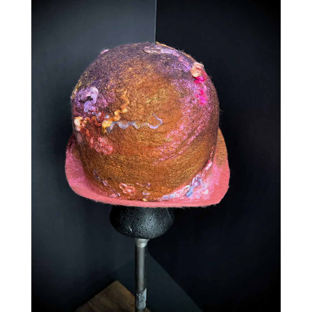 Felted flapper’s hat- 23.5”