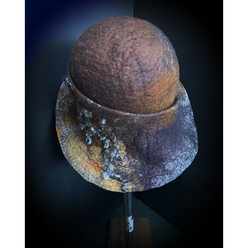 Felted cloche hat- 24.5”