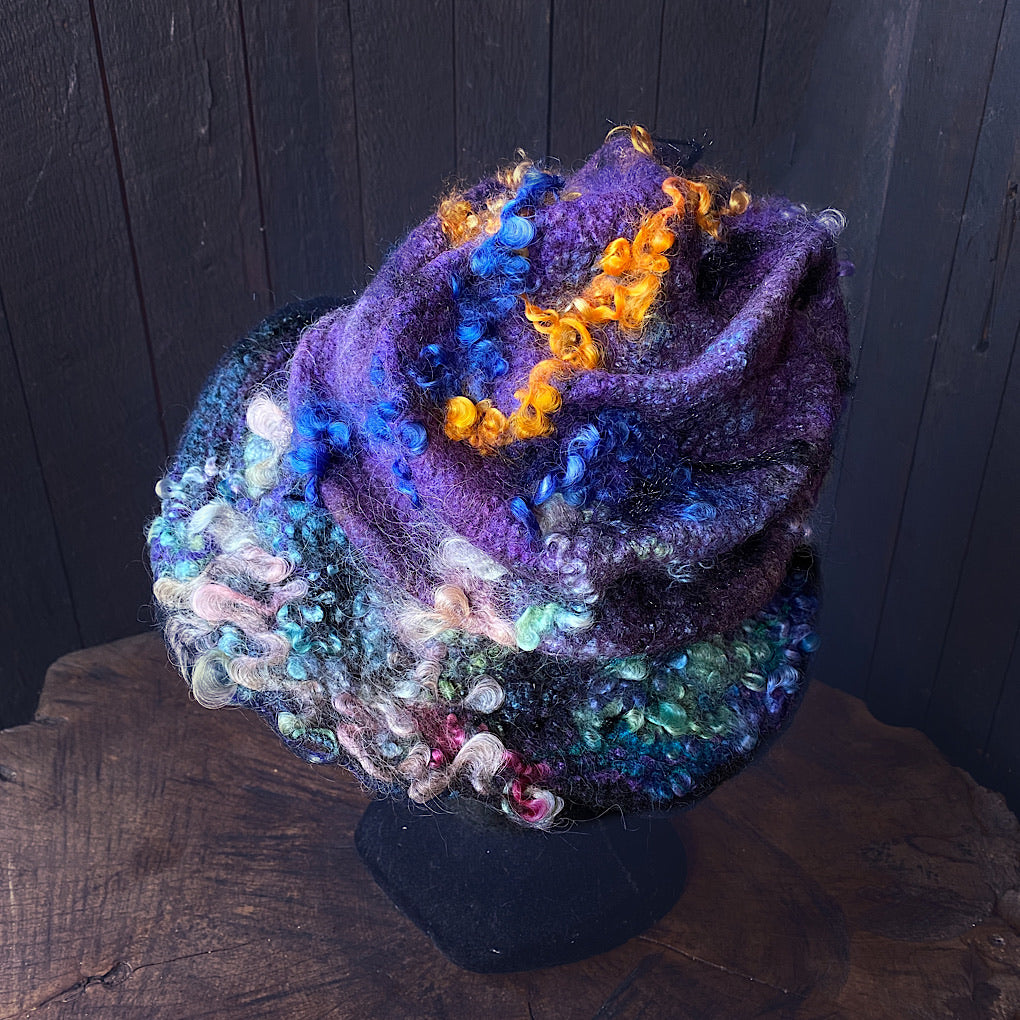 Felted cloche hat Nebula