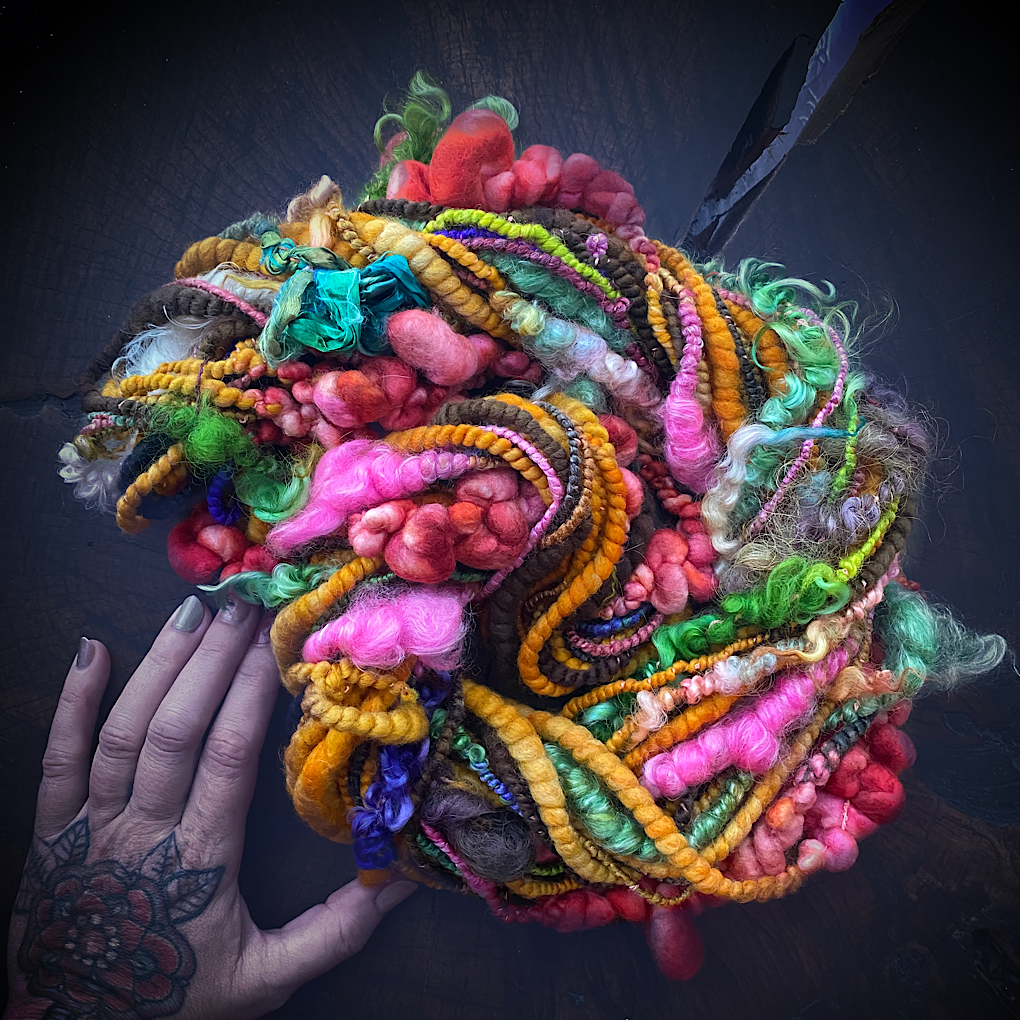 Gold embrace art yarn