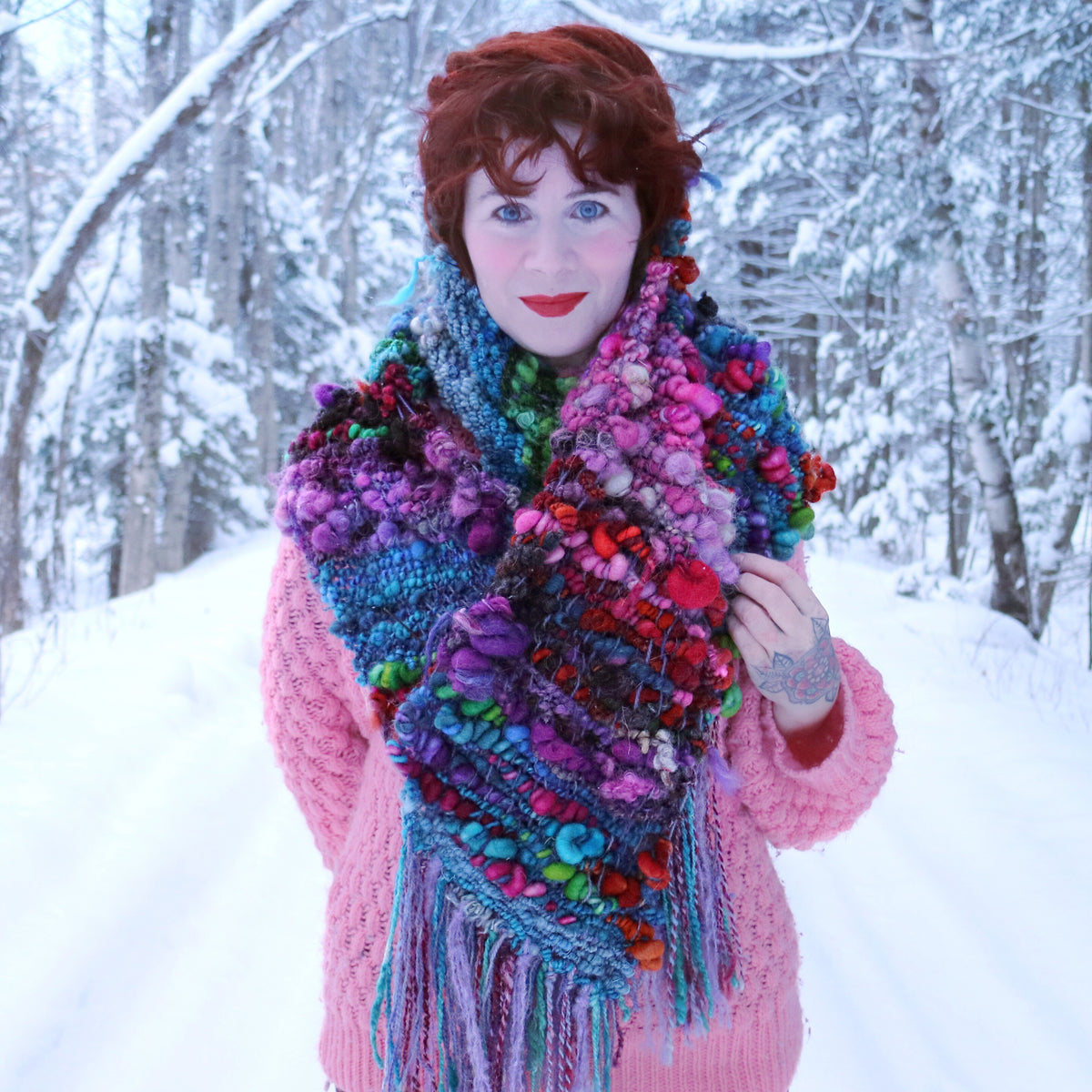 Rainbow scarf 100% Wool - Foulard 100% laine arc-en-ciel - Mynoush