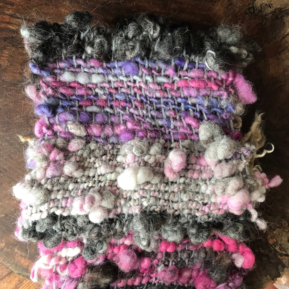 Lavender scarf 100% Wool - Foulard 100% laine lavande - Mynoush