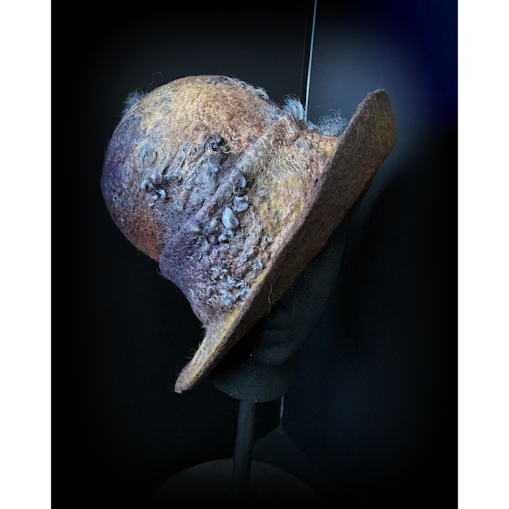 Felted cloche hat- 23”