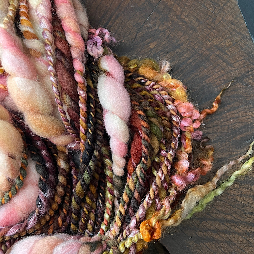 Woodland Roses mini twist art yarn