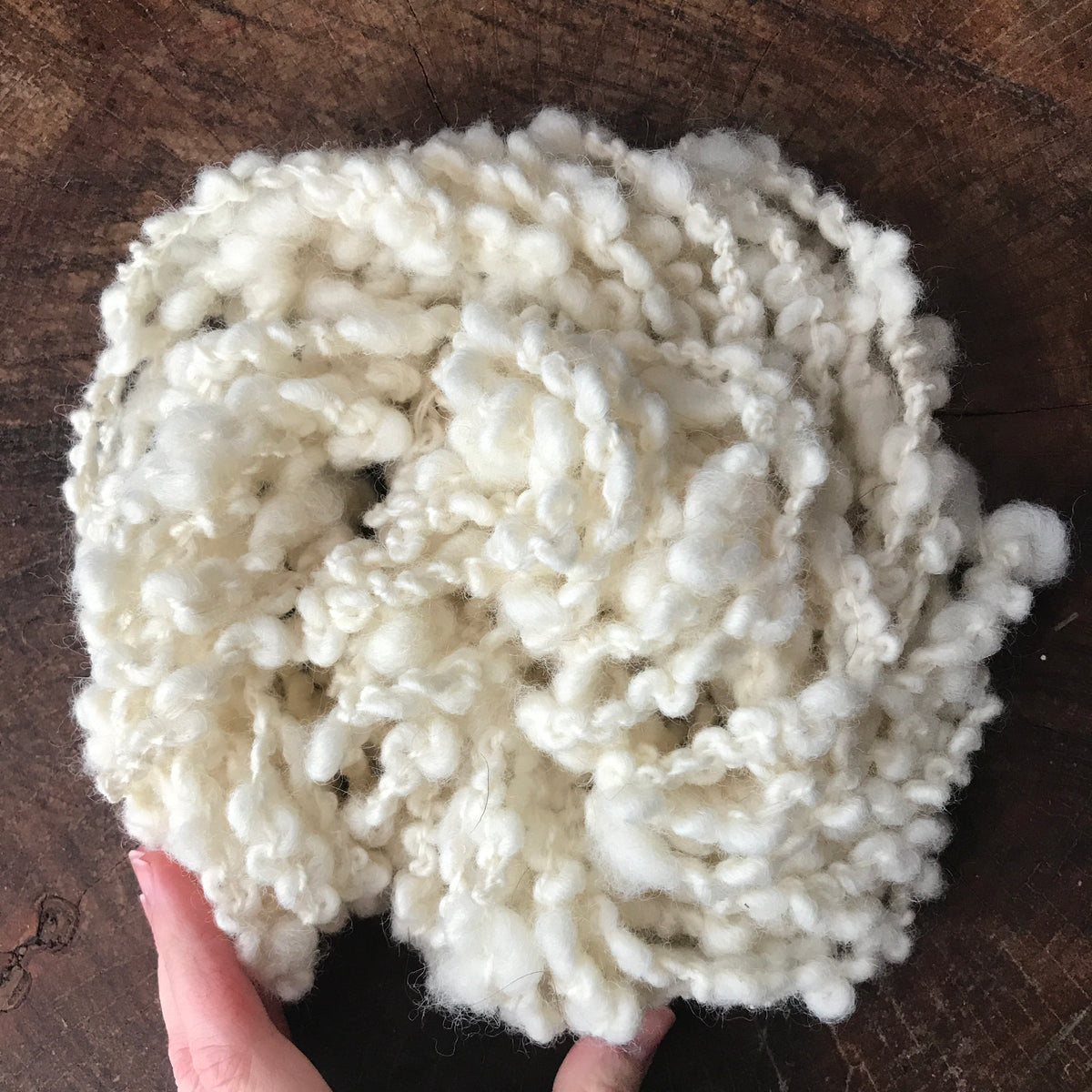 Natural white boucle yarn 100g - Mynoush