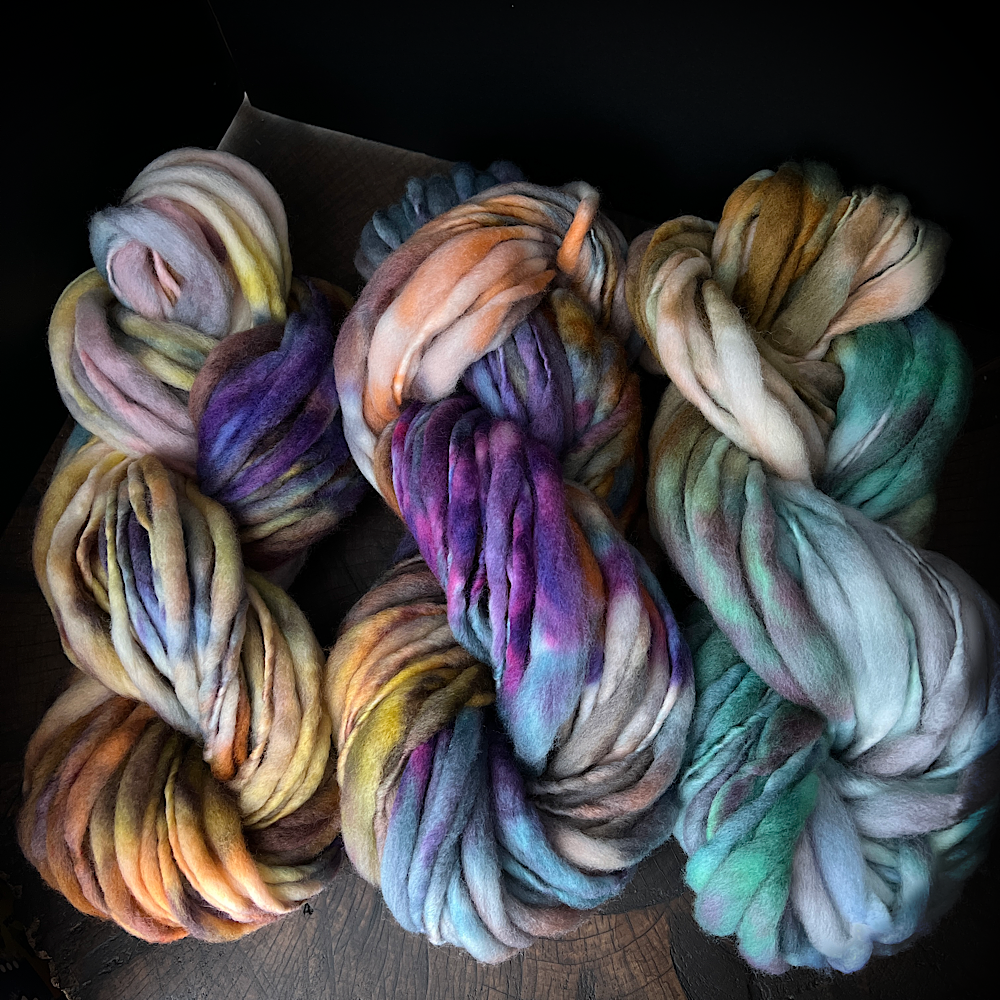 Fluffy yarn set of 3 skeins