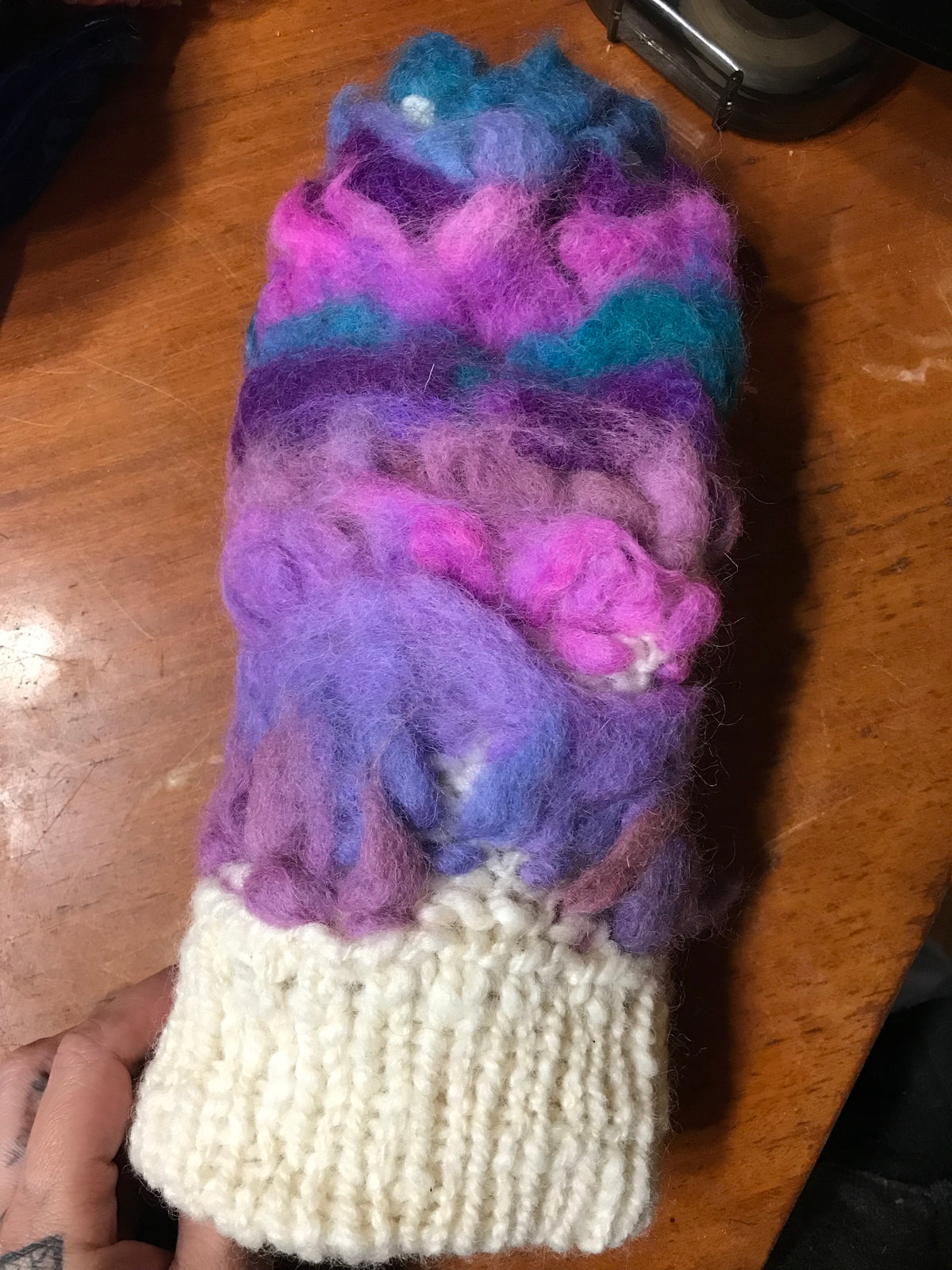 Thrummed mittens knitted with hand spun yarn | one size - Mynoush