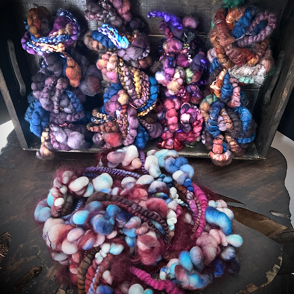 Deep purples Quintet - set of jumbo art yarn