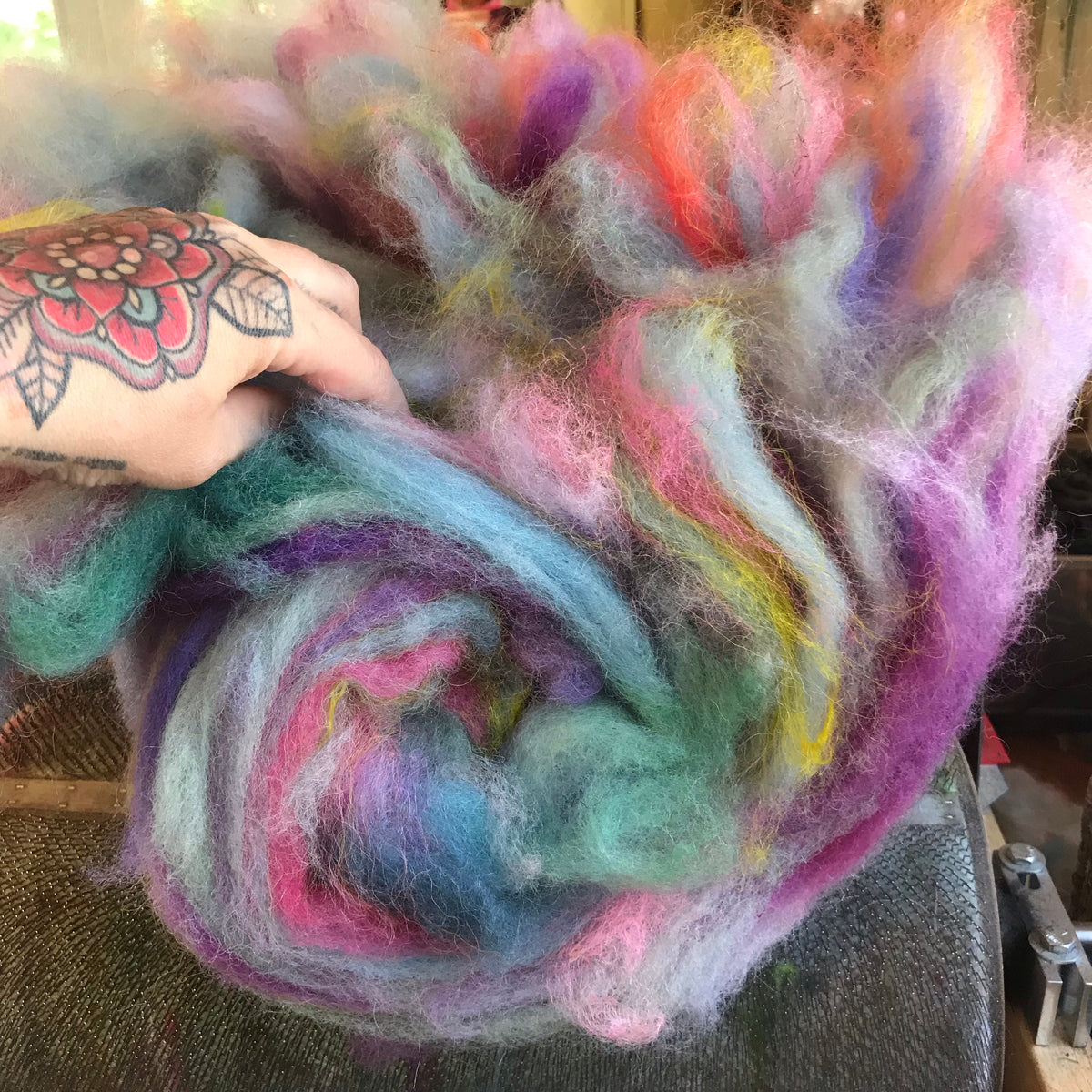 Location de cardeuse Carding rental - Mynoush