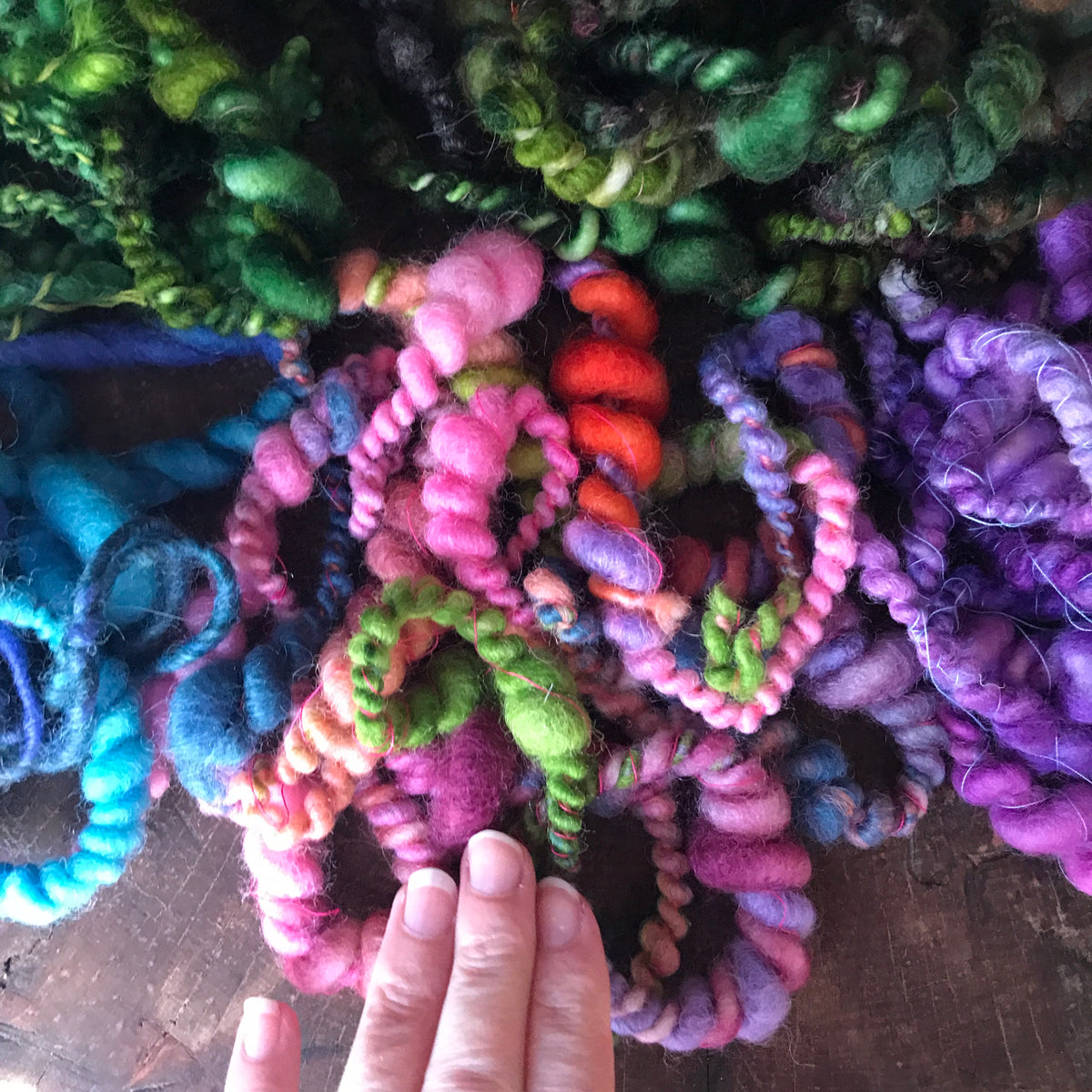 Yarn bits for felters and weavers 195g 10 colors - Mynoush