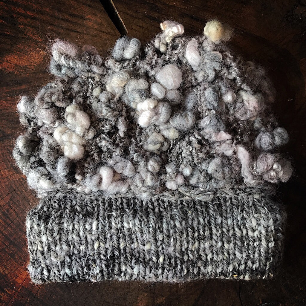 Grey knitted hat