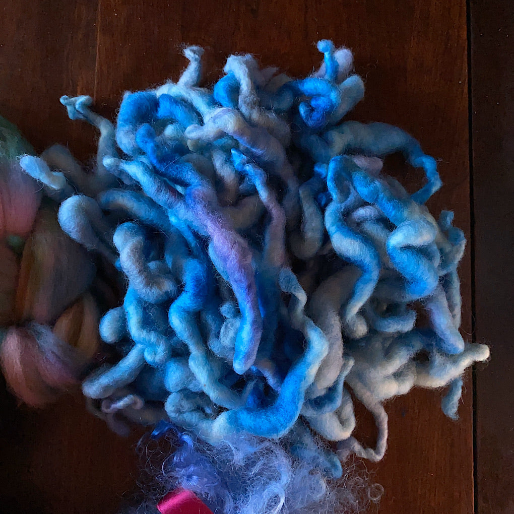 Spinning kit Hand dyed roving