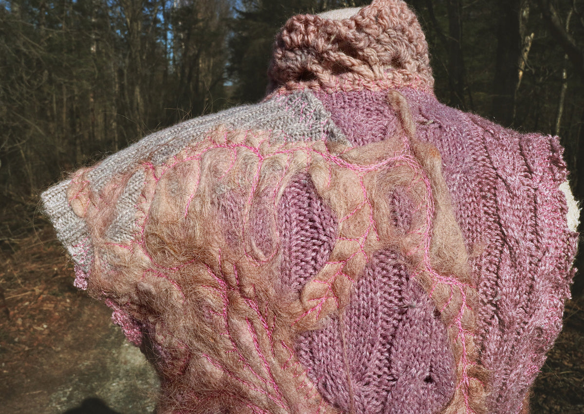 Sleeveless patchwork jacket vest size medium large - Mynoush