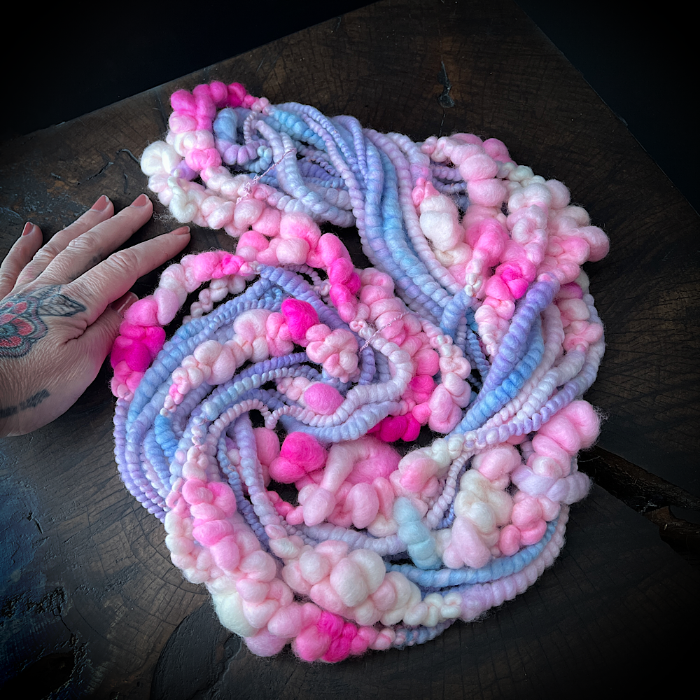 Sweet pastels- bubbly art yarn