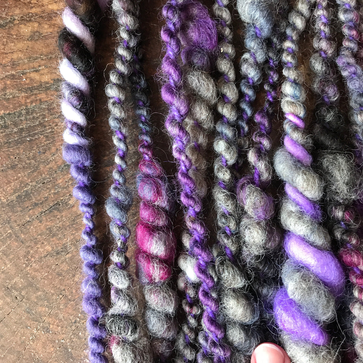 Purple grey art yarn 100g - Mynoush