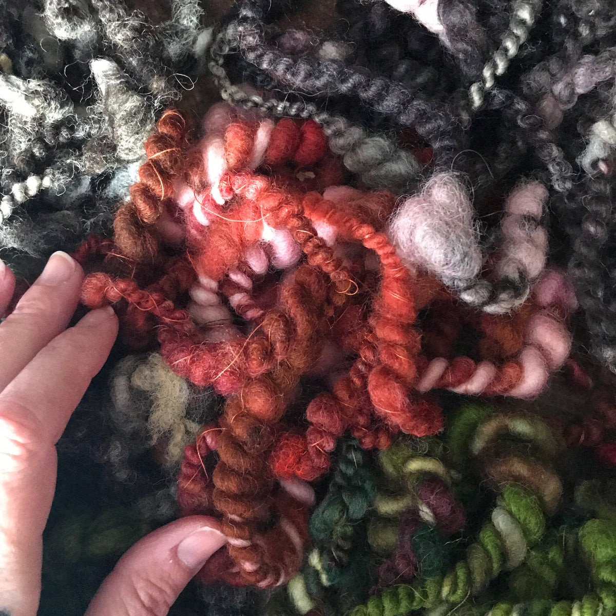 Yarn bits for felters and weavers 195g 10 colors - Mynoush