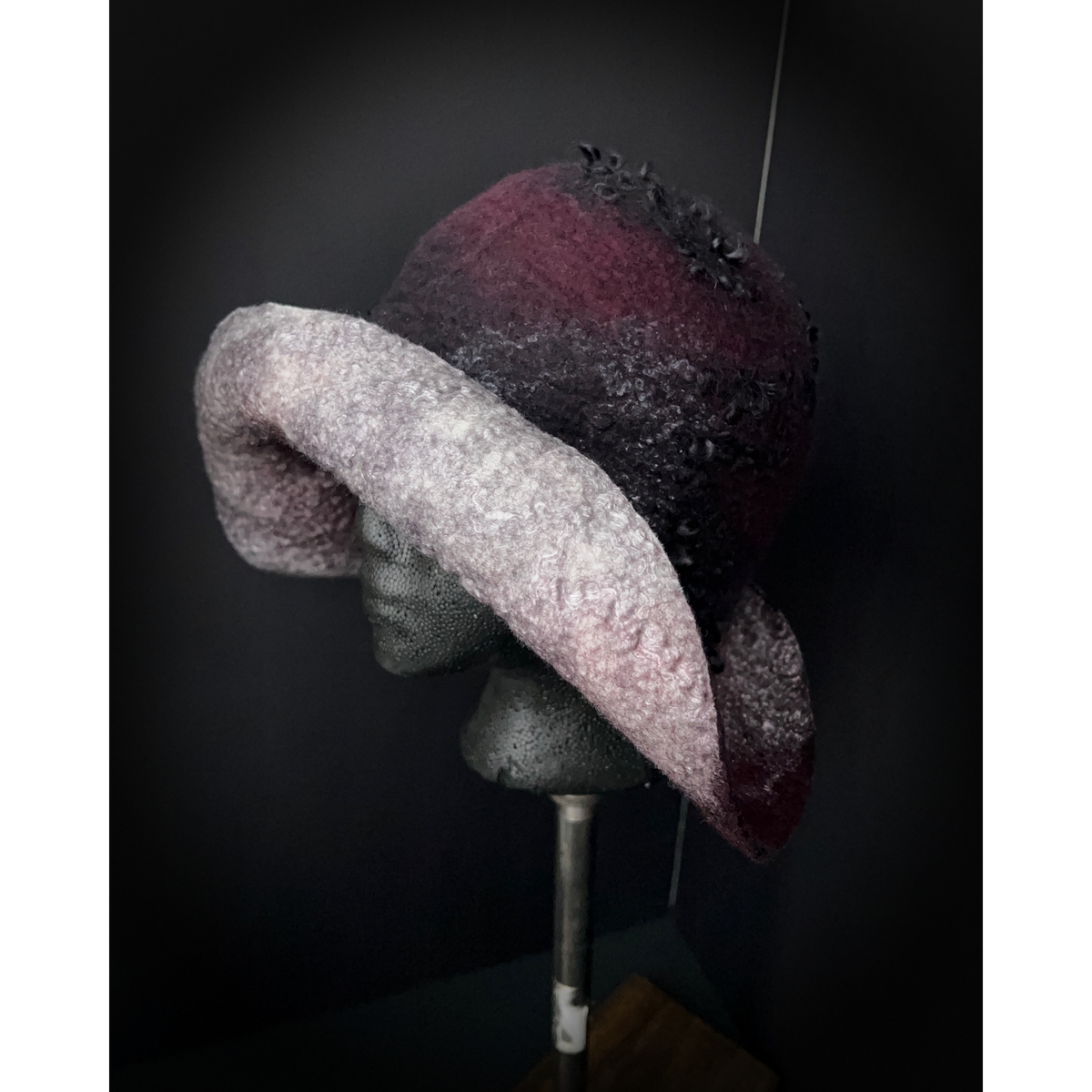Felted flapper’s hat size 23.5”