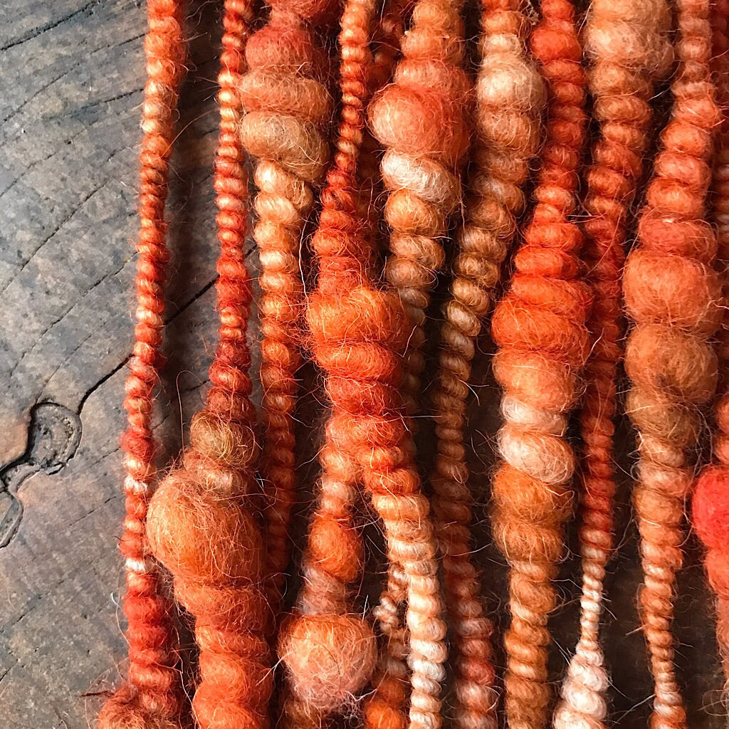 Pumpkin weaving yarn