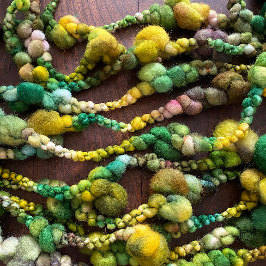 Woodland and bark Jumbo boucle Art yarn