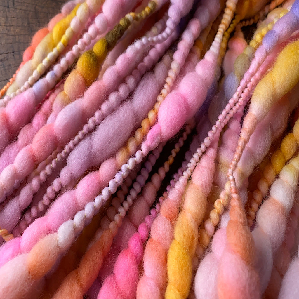 Over the rainbow hand spun yarn