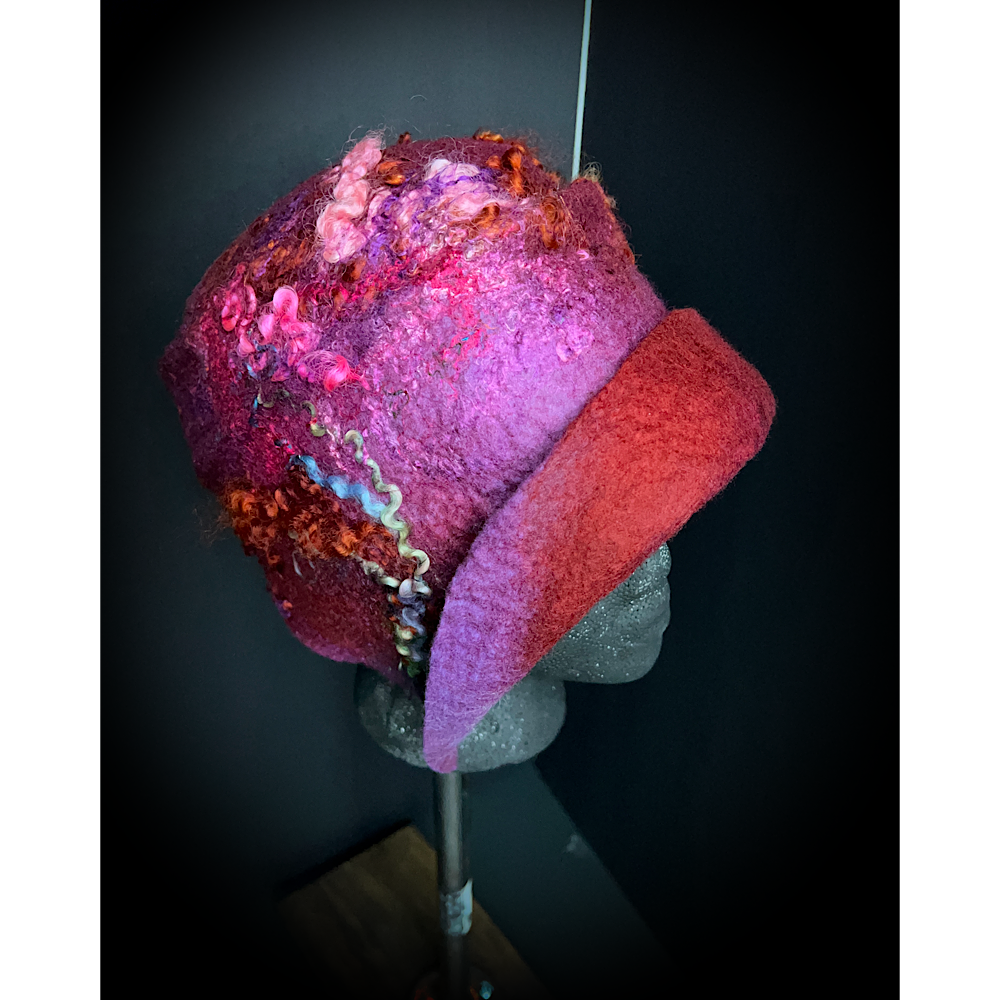 Felted flapper’s hat- 23”