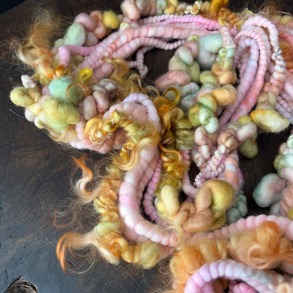 Honey bee signature art yarn