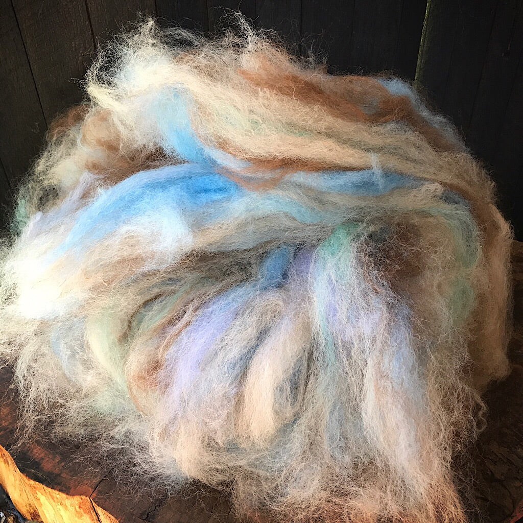 Art batt for spinning and felting