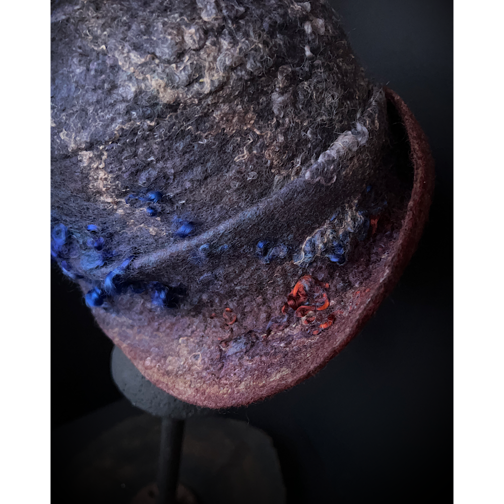Felted cloche hat- 21”