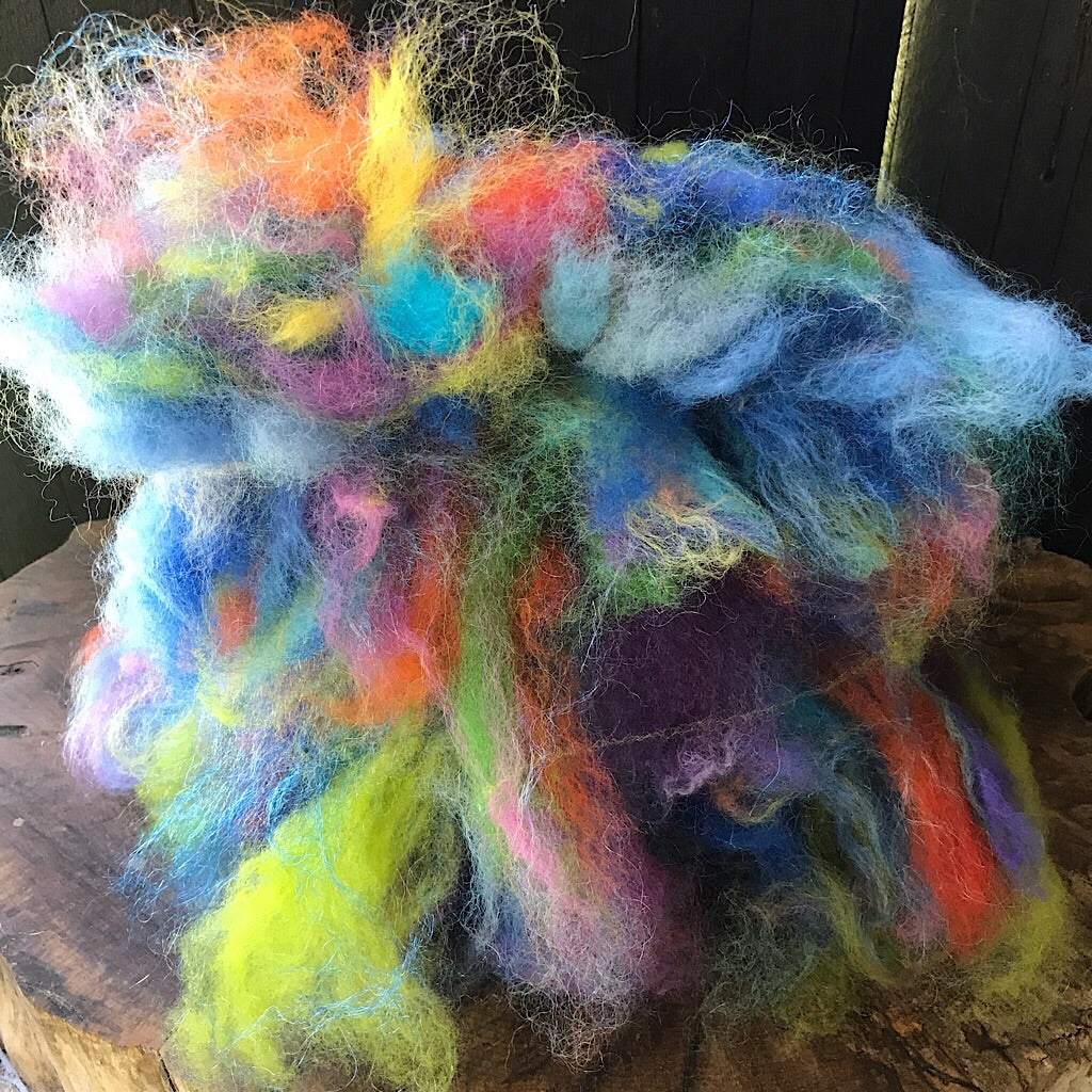 Art batt for spinning or felting