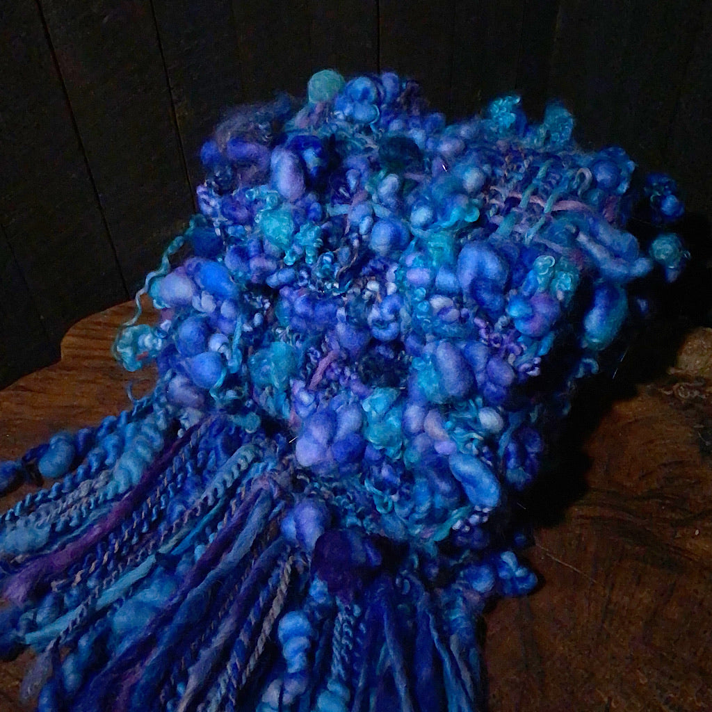 Lady Blue woven scarf