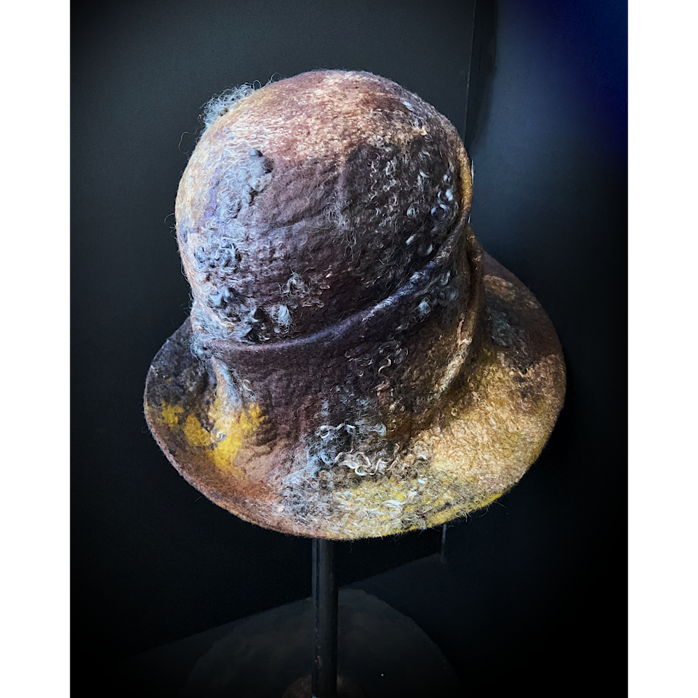 Felted cloche hat- 23”