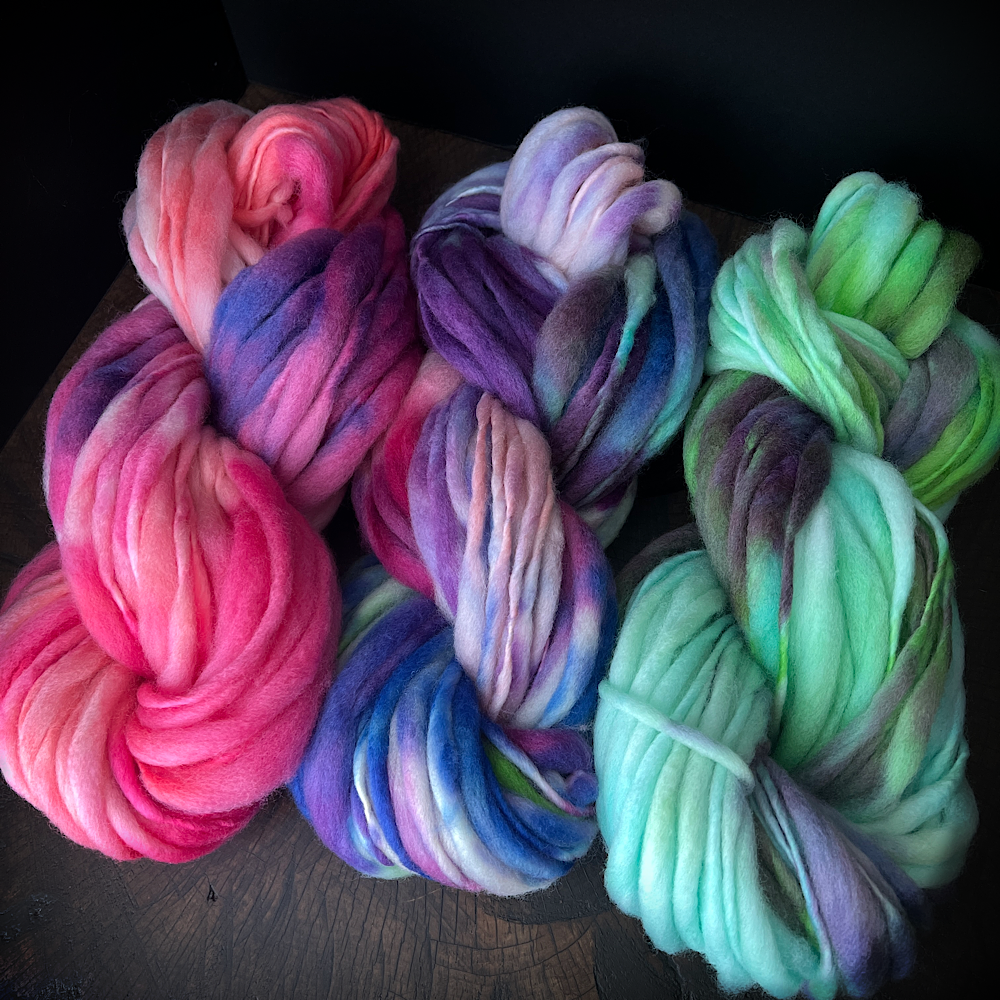 Fluffy yarn set of 3 skeins