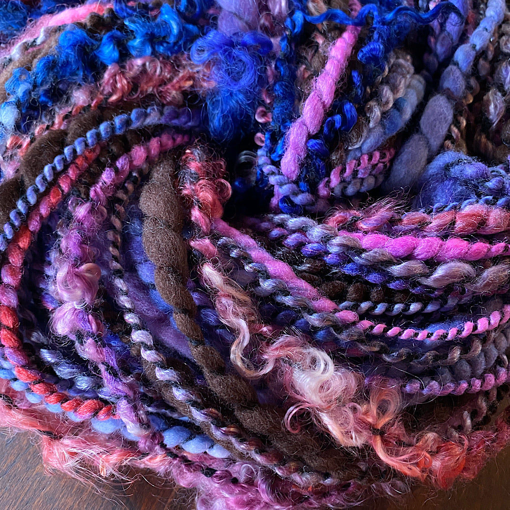 Minuit en automne One-of-a-kind Silk art yarn