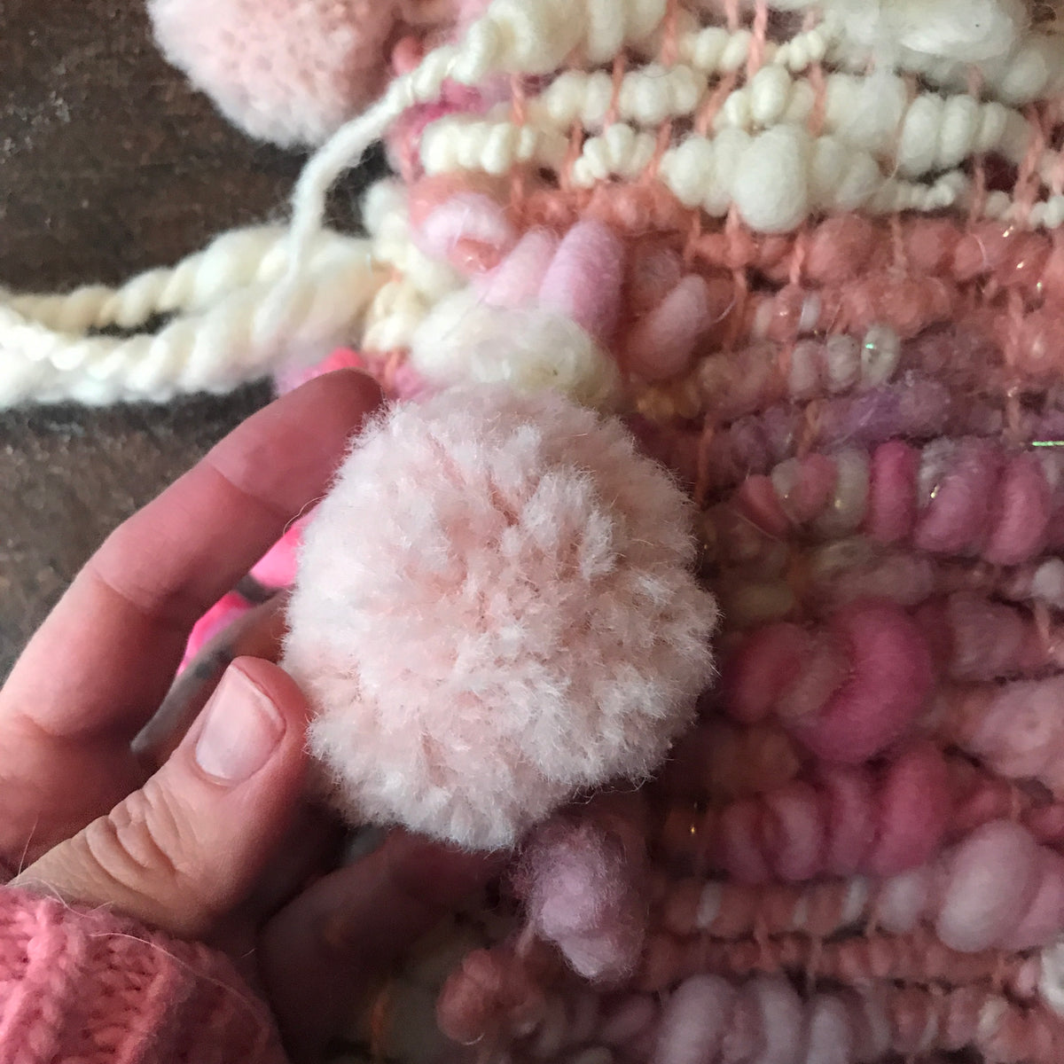 Giant Pink scarf 100% Wool - Foulard Géant 100% laine rose - Mynoush