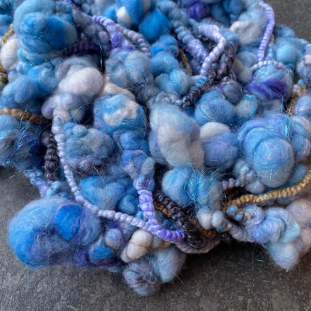 Midnight Snow merino Art yarn