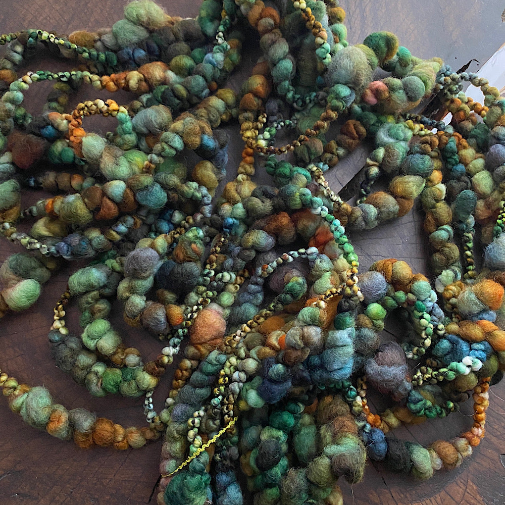 Pine forest Jumbo boucle art yarn