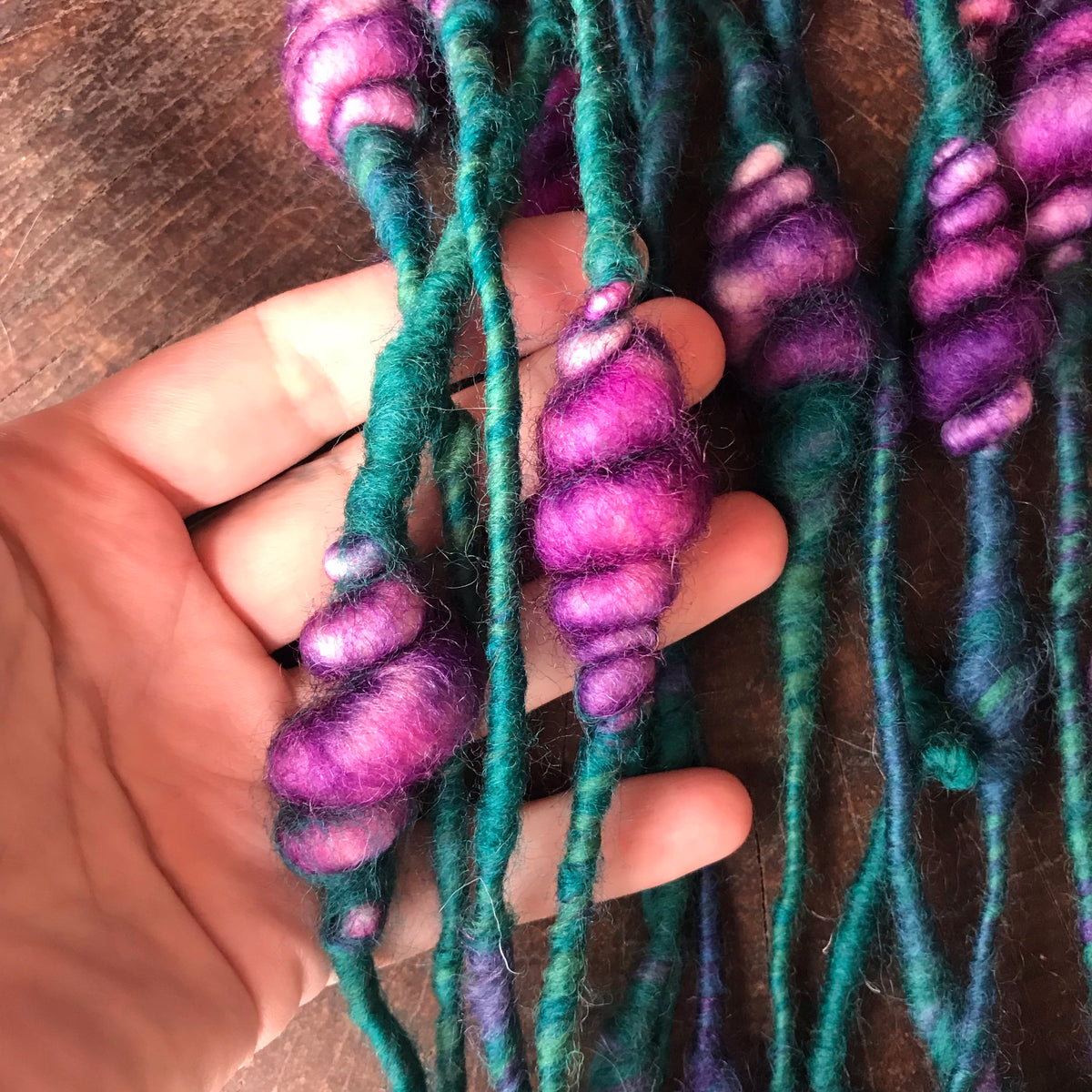 Teal purple art yarn 100g 15y - Mynoush