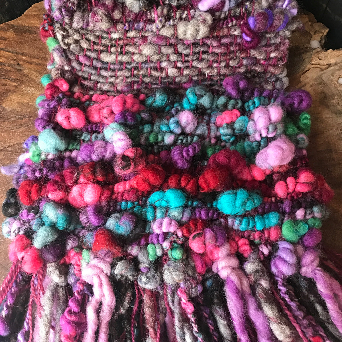 Dark rainbow scarf Foulard charcoal rainbow - Mynoush