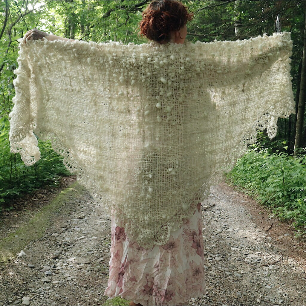 Wool wedding shawl