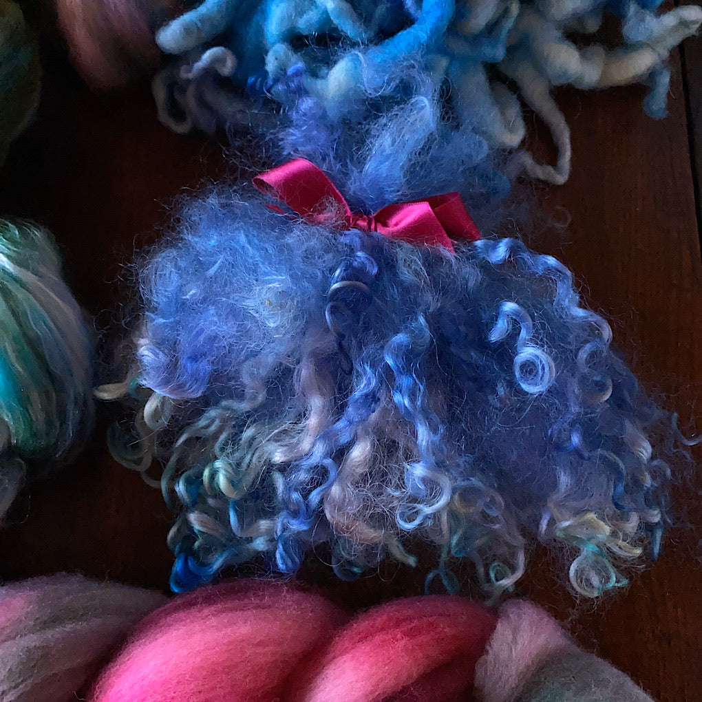Spinning kit Hand dyed roving