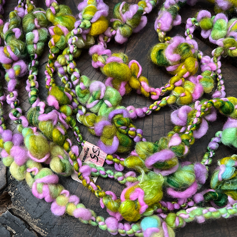 Beside the pond weaving art yarn