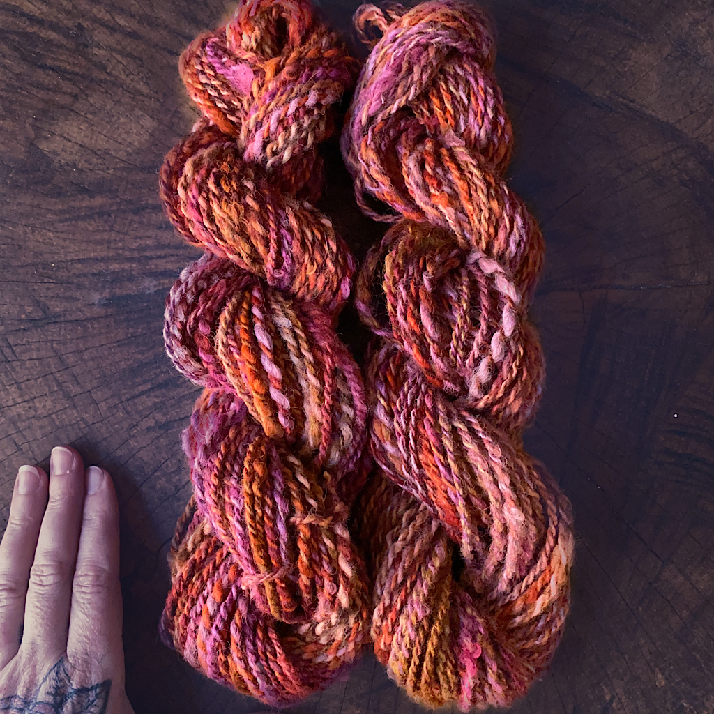 Hand spun alpaca yarn 1