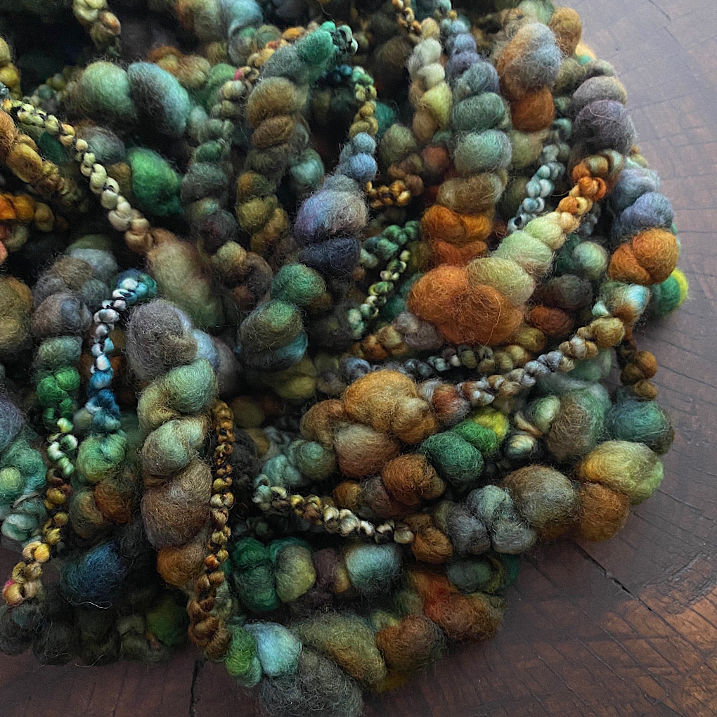 Pine forest Jumbo boucle art yarn