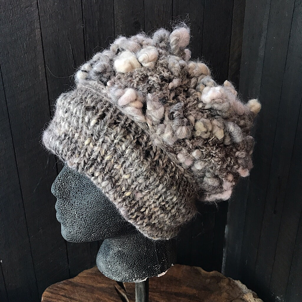 Grey knitted hat